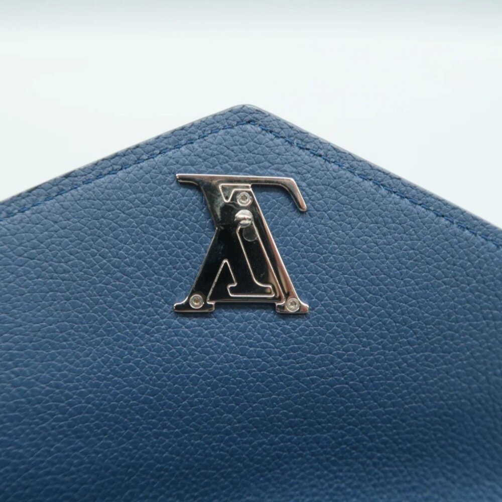 100% Authentic Louis Vuitton Blue & Beige Leather Wallet - Picture 8 of 12